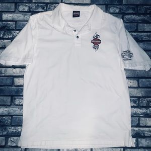 Men’s Harley Davidson white polo shirt XL